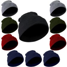 Trail Maker 10 Pack Knit Winter Hats - Bulk One Size, Assorted Colors 10