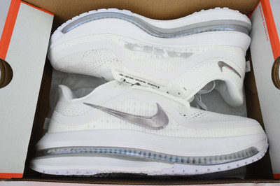 New Nike Air Zoom Pegasus Premium White Silver Running Shoes Men's