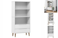 BüCherregal Weiß 85X35X170,5 Cm Massivholz Kiefer