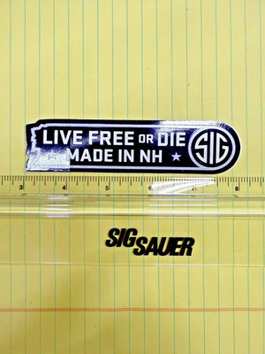 Sig Sauer Decal Sticker Live Free or Die Black  White - LFOD MCX P365 P320 M17