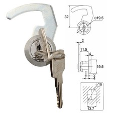 Easily Installable Zinc Alloy Cam Lock for Metal Cabinets and Toolboxes