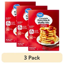 (3 pack) Complete Pancake & Waffle Mix, Extra Fluffy, Original, 32 oz