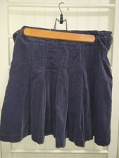 J CREW Pleated Navy Corduroy Mini Skirt Side Zip Size 4