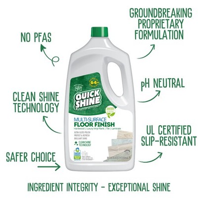 Quick Shine Multi-Surface Floor Polish, Multi-Purpose Household Floor Polish