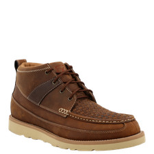 Twisted X Mens Woven Saddle Leather 4 Wedge Sole Boot Mca0032