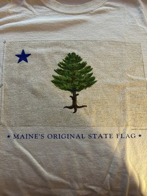 The First Flag Of Maine T Shirt XXL 2XL Cool Patriotic History