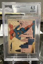 1940 Gum Inc Superman #1 Rookie RC Card 1st Appearance BGS 4.5 Rare