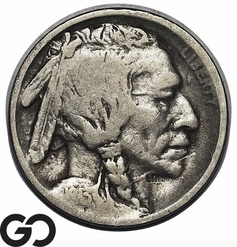 1913-S Buffalo Nickel Type 1, Better San Francisco issue