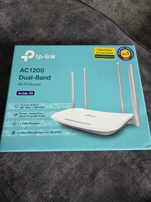 TP-Link Archer C50 AC1200 Dual Band WLAN Router Boxed Weiß 4 Antennen