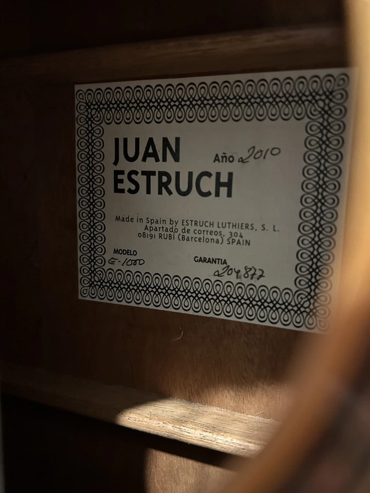 Spanish classic guitar - Juan Estruch e1000 - Luthier since 1880 Barcelona - Image 4 of 4