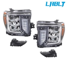 LABLT LH+RH Headlights Headlamps Full LED For 2020-2023 GMC Sierra 2500 3500 HD