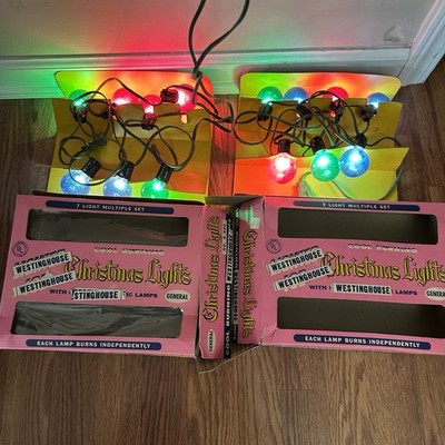 2 - 50 s KAS-KEL Electric Co. / Westinghouse lamps Christmas Tree Light Set G600