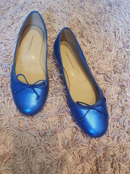 Women Heels Navy Leather 39