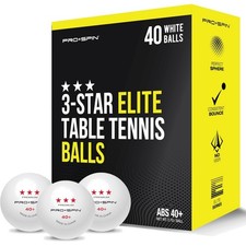 Table Tennis Balls White 3-Star Professional 40 ABS Bounce Durable Indoor Ou...