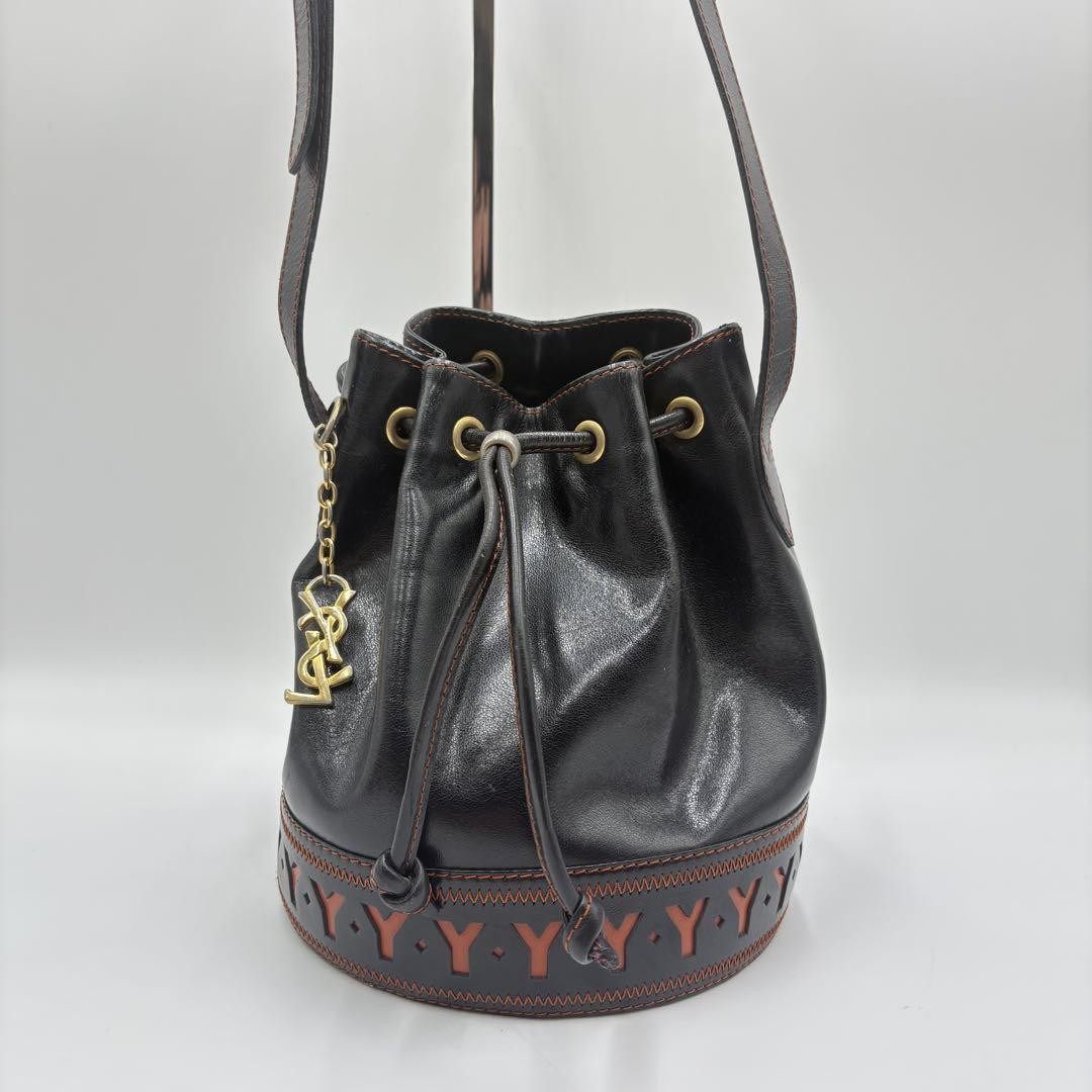 Borsa a tracolla Yves Saint Laurent con coulisse nera