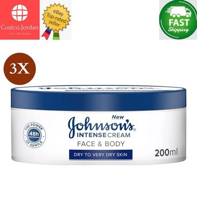 3 X Johnson's Intense Face & Body Cream, Very Dry Skin 200ml  SCHNELLER VERSAND 