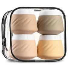 Travel Containers for Toiletries, Silicone Cream Jars TSA Approved Travel Size