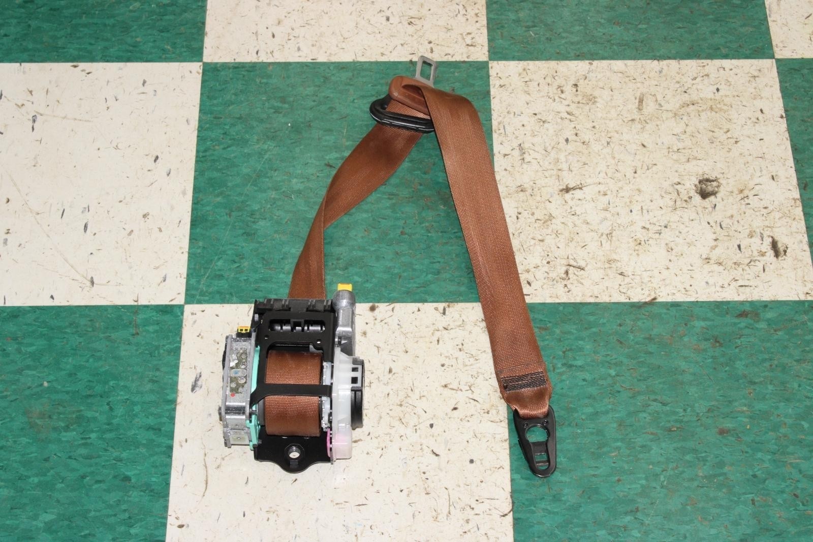 14-18 Flying Spur Brown Front Driver Side Left LH Seat Belt Restraint OE Factory