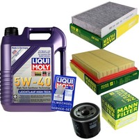 Mann Inspektionspaket 5L Liqui Moly 5W-40 FüR Nissan Juke 1.6 Pulsar SchräGheck
