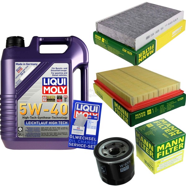 Mann Inspektionspaket 5L Liqui Moly 5W-40 FüR Nissan Juke 1.6 Pulsar SchräGheck-image