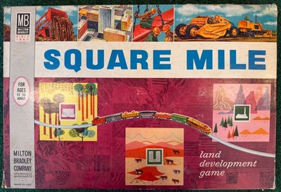 Milton Bradley Games : Square Mile Land development Game 1962, complete