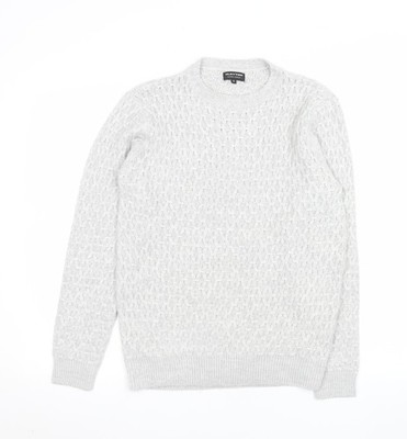 Clayton Herren Pullover Pulli grau Zopfmuster Größe S