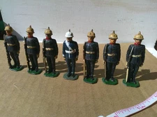 Authenticast Erie HE,  British Royal Marines at attention, lot of 7 lead 54mm
