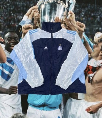 Olympique Marseille Adidas Track Jacket Retro - Vintage - Größe XL - Top Zustand