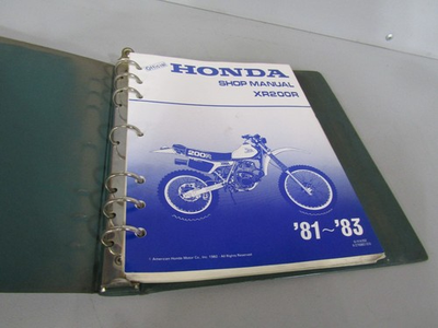 #ad #ad 1981 1983 HONDA XR200R GENUINE FACTORY SERVICE MANUAL IN A BINDER $59.95
