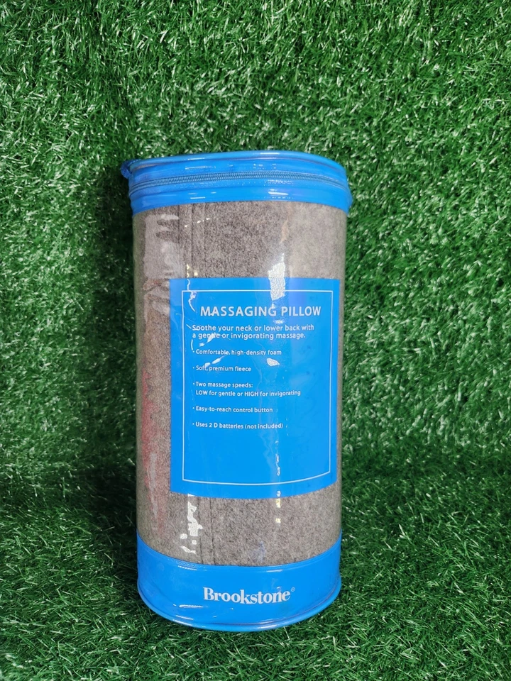 Almohada de masaje Brookstone para cuello lumbar gris nueva con etiquetas Foto 2 de 2