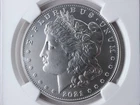 NobleSpirit 2021 S Morgan Silver Dollar First Day of Issue Mercanti Sig NGC MS70