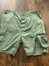 Military Green Shorts XL 39-43" Waist Cargo Military Utility Shorts