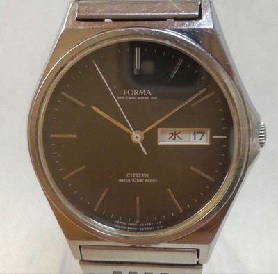 CITIZEN FORMA Men's Watch Black Dial 35mm Wrist 17cm From Japan