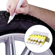 12x White Tire Marker Car Tire Crayon Marker Professional Fast Dry for Mechanics