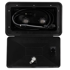 RV Exterior Shower Box Kit  Locking Cowboy Shower with 51  Vinyl Hose, 2.5 G...