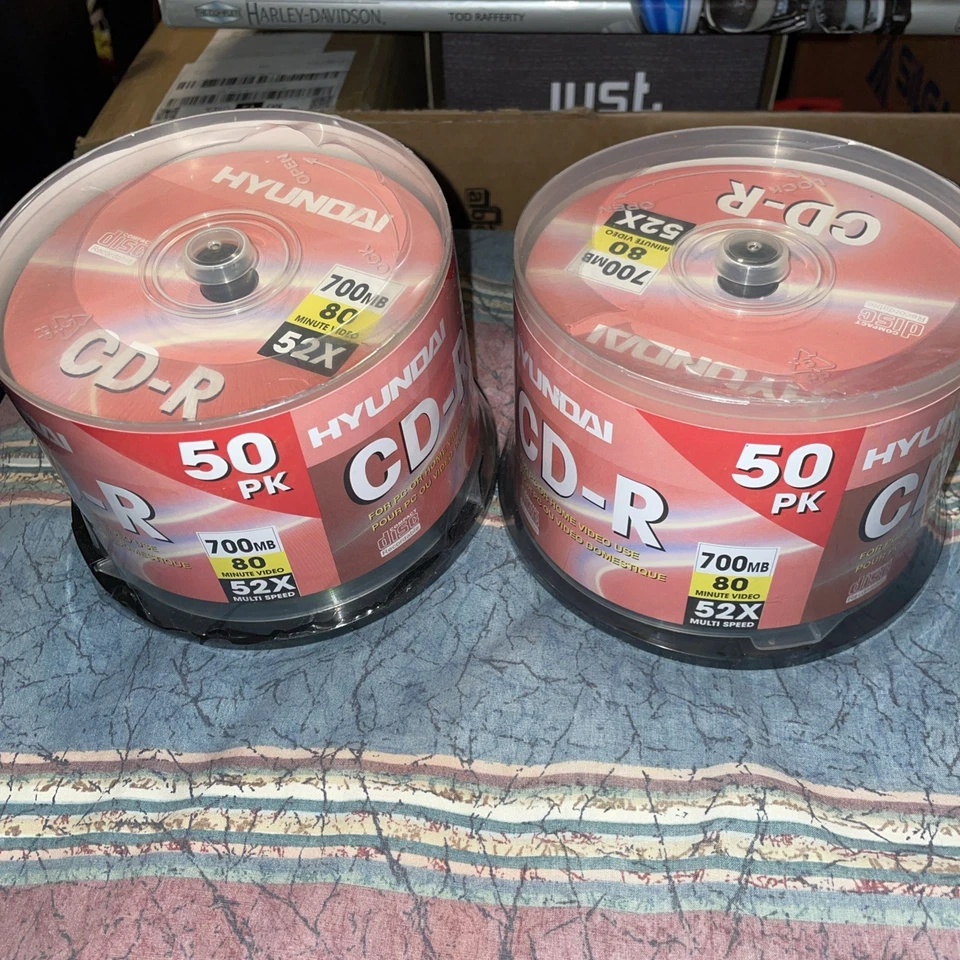 2-50 Pack Hyundai CD-R 700mb 80minute Video 52xmulti Speed - Image 4 of 4