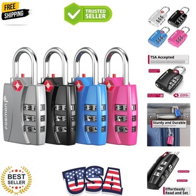 TSA Approved Locks for Luggage. Suitcase Locks with Open Alert Indicator, 3 D...