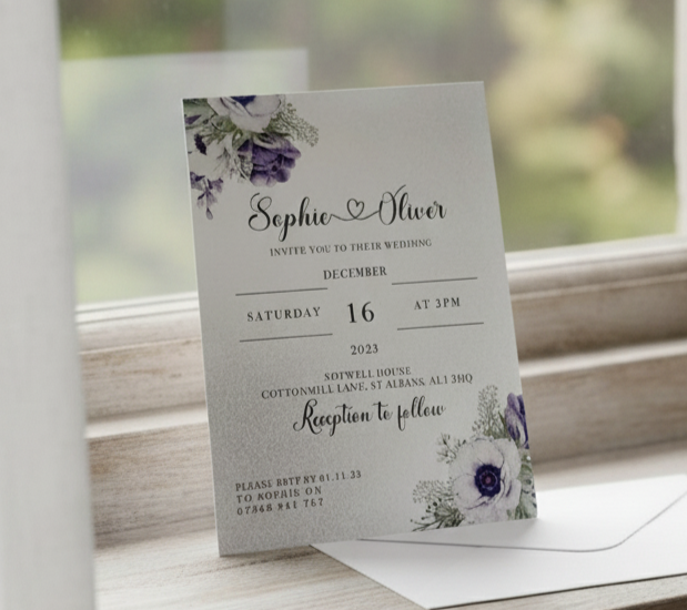 Wedding Invitations x 10 Personalised Save the Date Rsvp Gifts