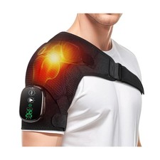 Cordless Shoulder Heating Pad with Massage, Heated Shoulder Wrap with Massage...