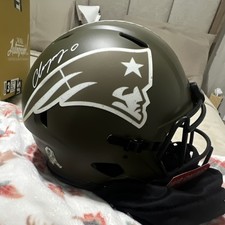New England Patriots Salute to Service Christian Gonzalez NFL Helmet authentic ￼