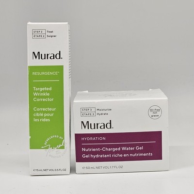 2 PC MURAD Nutrient Charged Water Gel Cream + Targeted Wrinkle Corrector