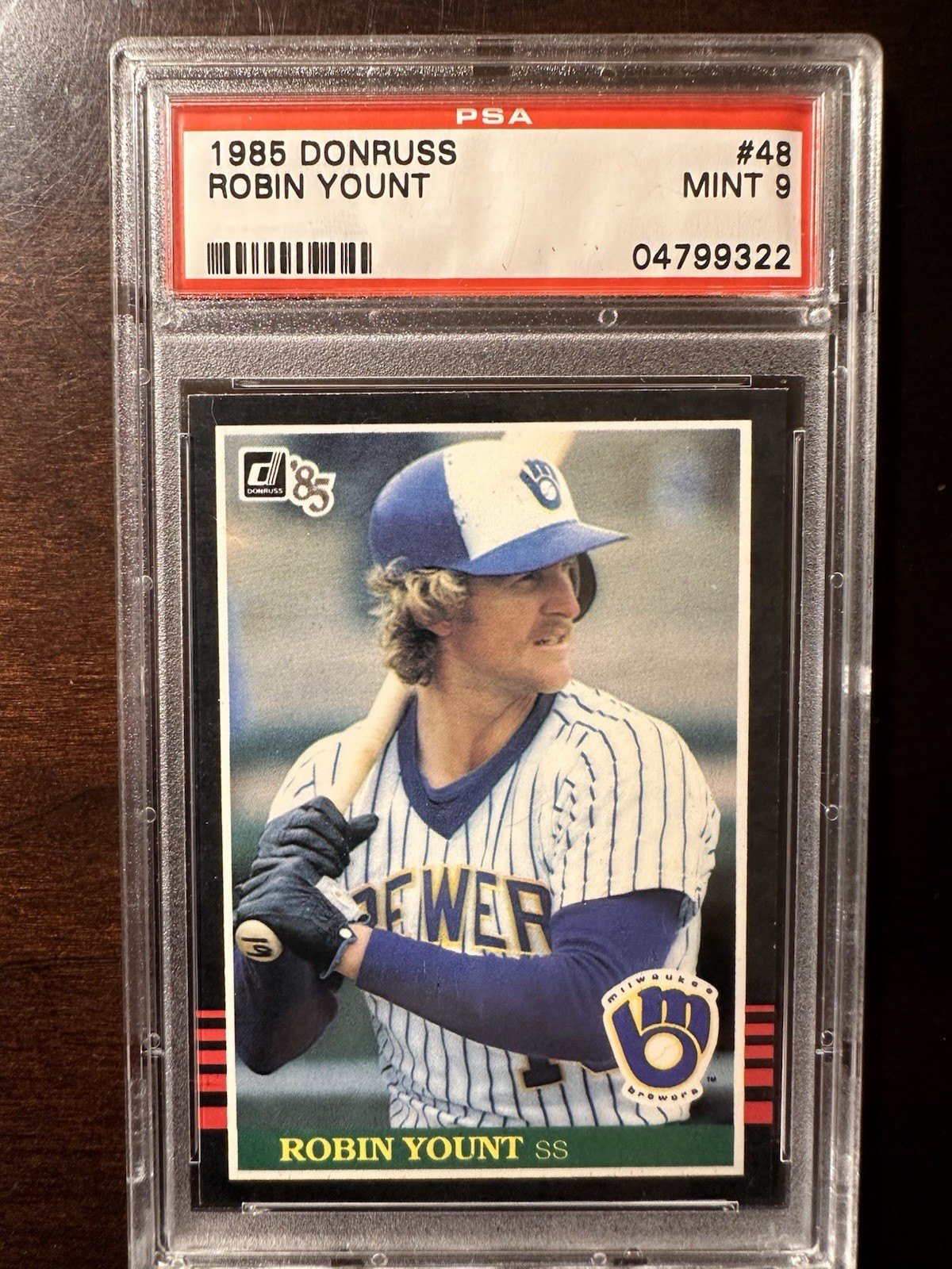 1985 DONRUSS #48 ROBIN YOUNT PSA 9