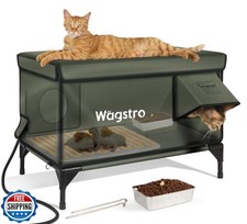 Ex-Large Heated Cat House for Outside in Winter, 100 Waterproof,