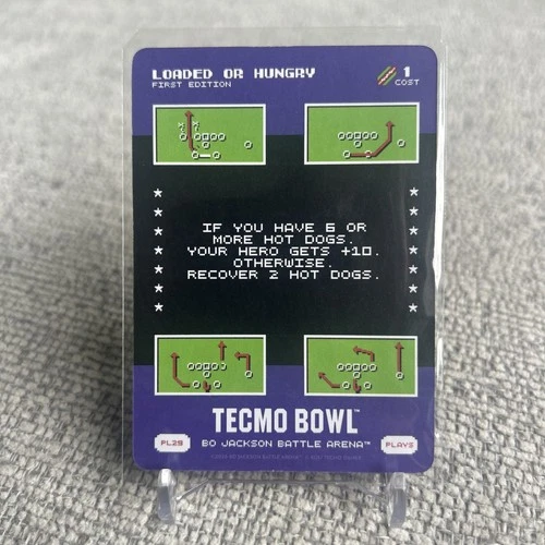 2026 Bo Jackson Battle Arena Tecmo Bowl Loaded Or Hungry Play 29 #PL29 SP Plays
