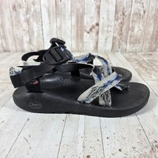 Chaco Z/Cloud 2 Womens 7 Sport Sandals Blue Black Geometric Toe Loop USA Made