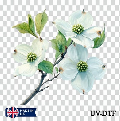 Cornus Florida UV DTF Aufkleber - Glas Laptop Becher Tasse zy138