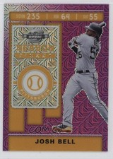 2020 Panini Chronicles Contenders Optic Purple Mojo Prizm 31/75 Josh Bell 15t1