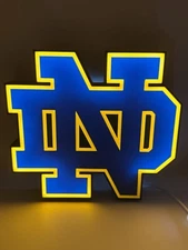 Notre Dame Light Up LED Neon Sign Fighting Irish University Football