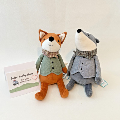 Jellycat (2): Riverside Rambler Fox & Badger BNWT - Retired & Very Rare