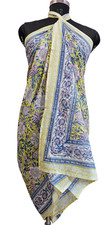 Jaipuri Handblock Printed 100 Cotton Pareo Sarong Beach Coverup For Women